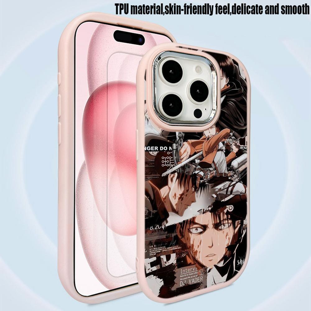 Ae83 Japanese Anime Attack On Titan art Phone Cases for Samsung A13 A32 A53 A04 A54 S24 Ultra Infinix Hot 40 Huawei Metal Camera Protective Back Cover