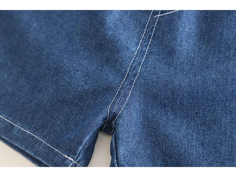 2025 Summer Boys' Casual Denim Shorts and T-Shirt Two-Piece Set