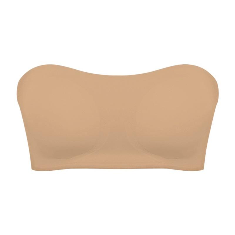 

Женский бюстгальтер без бретелек с застежкой по бокам XL хаки