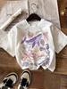 Girl T-Shirt Retro Vacation Colorful Marine Life Beach Print Casual Round Neck Short Sleeve T-Shirt Summer Kids Boys Girls Tops