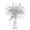 4-Piece Christmas Tree Ornament Set with 30cm Gold or Silver Star Tree Topper and Glowing Snowflake Decoration
