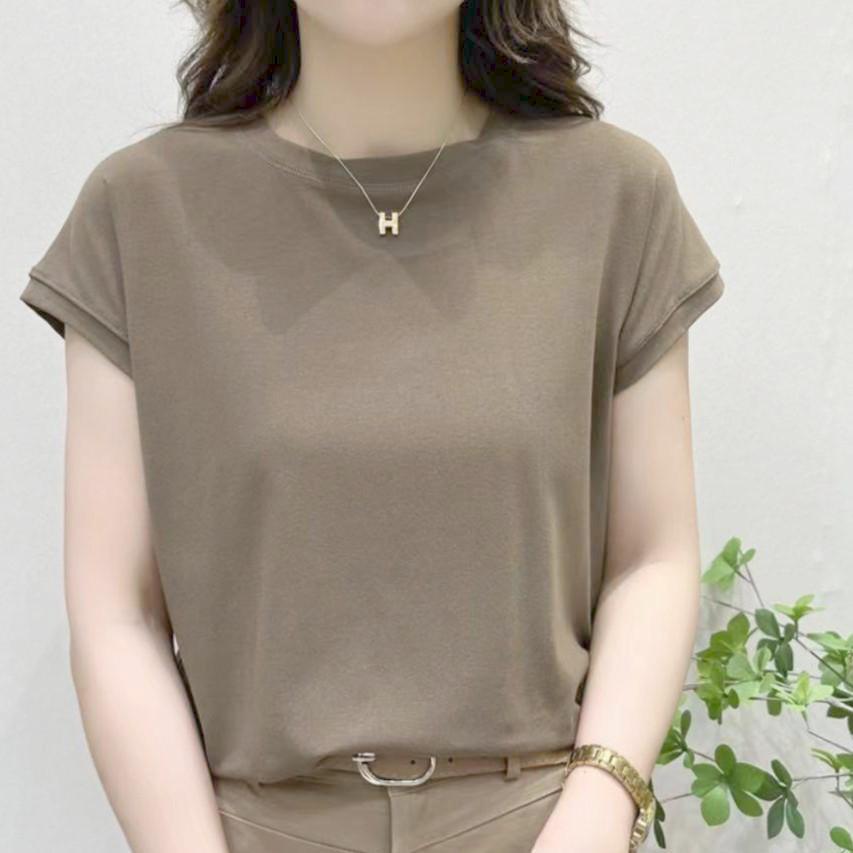 Women's Fashion Solid Color Short-Sleeved Top - 2025 Summer Collection