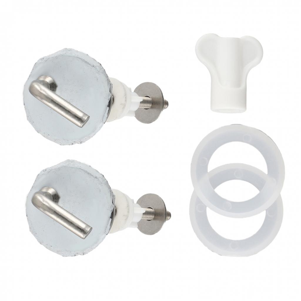 Toilet Cover 2pcs Toilet Seat Fix Fitting High Quality Stainless Steel