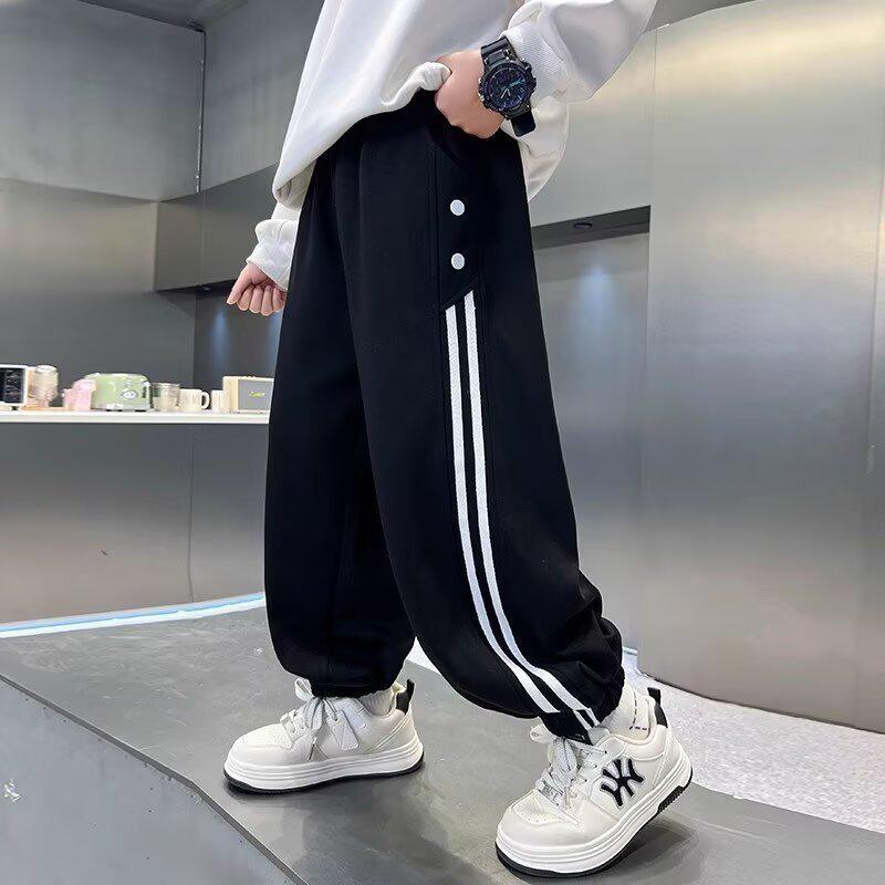 2025 New Style Boys' Korean Autumn Sweatpants - Fashionable Long Sports Pants for Children