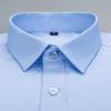 Camicia classica da uomo a maniche lunghe elasticizzata in fibra di bambù basic senza tasche Camicie di facile manutenzione per ufficio da lavoro aziendale