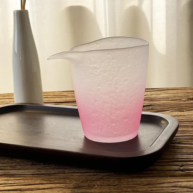 Teacups Pink Crystal Glass Tea Cups Set Japanese Tea Tureen Sake Glass Girl Friends Birthday Presents Gifts