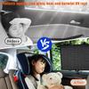 Black UV-Protection Curtains Universal Sunshade Roller Blinds Car Window Sun Visors  Home Office