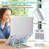 Aluminum Desktop Laptop Stand, Foldable Adjustable Riser Holder, Portable, Compatible With 10‑15.6 Inch  Laptops