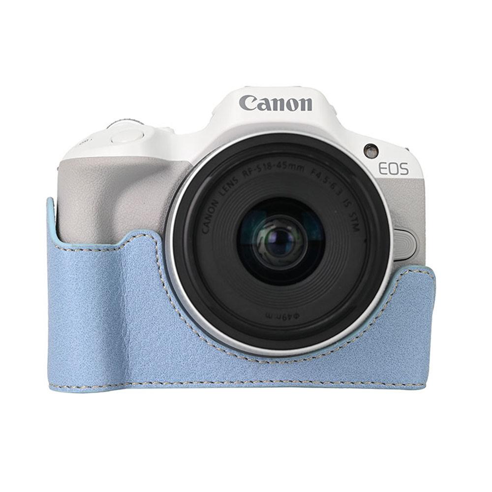 Husă jumătate de carcasă pentru Canon EOS R50 Protector Acoperire de bază Pungă Piele PU