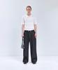 IRONYPORNO WHITELINE 86-Iro356 Micro Cable Half-Zip Collared Short Sleeve Knit White