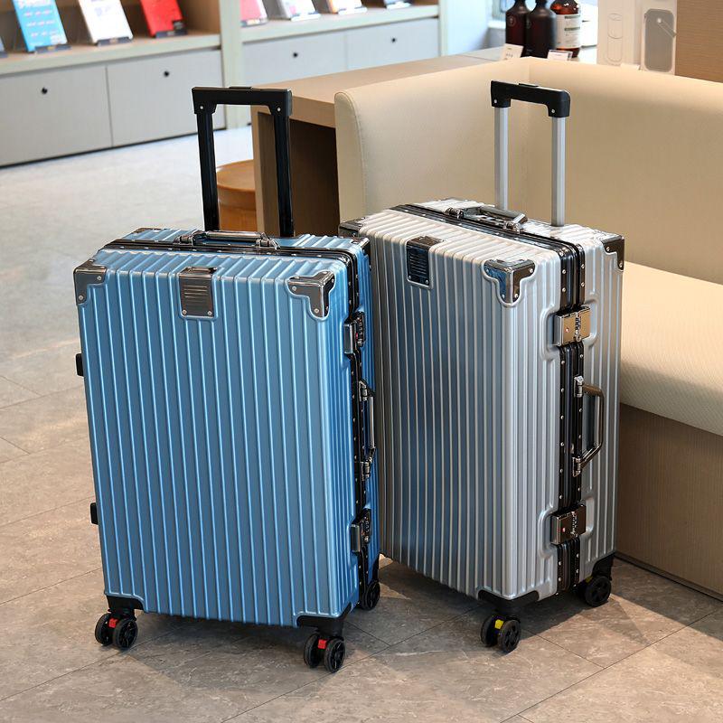28" Women's Suitcase: Thick Aluminum Frame, Large Capacity, Silent Universal Wheels, Durable Travel Design. Logo Customization Available.