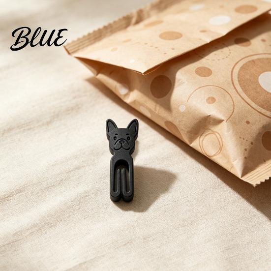 Document Clamps for Office 10Pcs 3D Printed French Bulldog Chip Clip Cute Food Bag Clips Durable Paper Holders Snacks Resealable Kitchen Organizer,