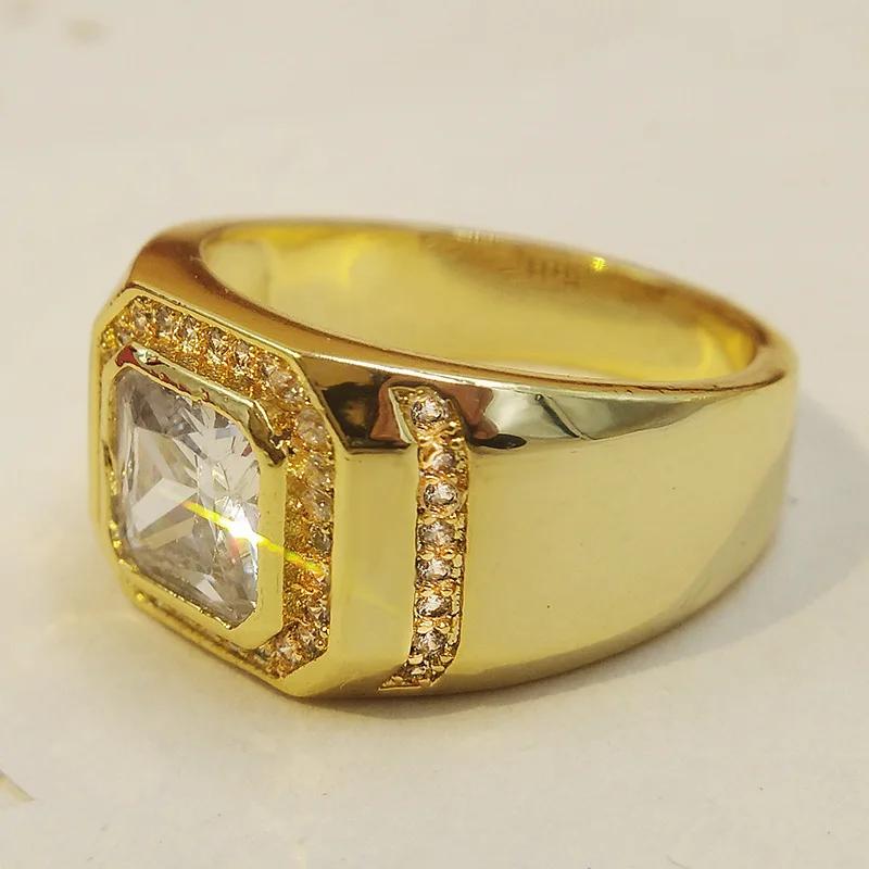 Fashion Weeding Rings for men Genuine Austria Crystal 18KRGP Gold Color anel For Women New Sale Hot full size 8 9 10 11 12 13