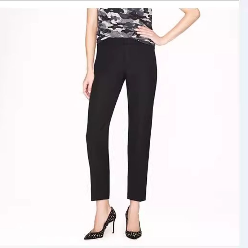 

Women High Waist JC European and American Foreign Trade Original Order Autumn and Winter Cigarette Tube Pants Full Lining Slim fit Slimming Large Navy 6