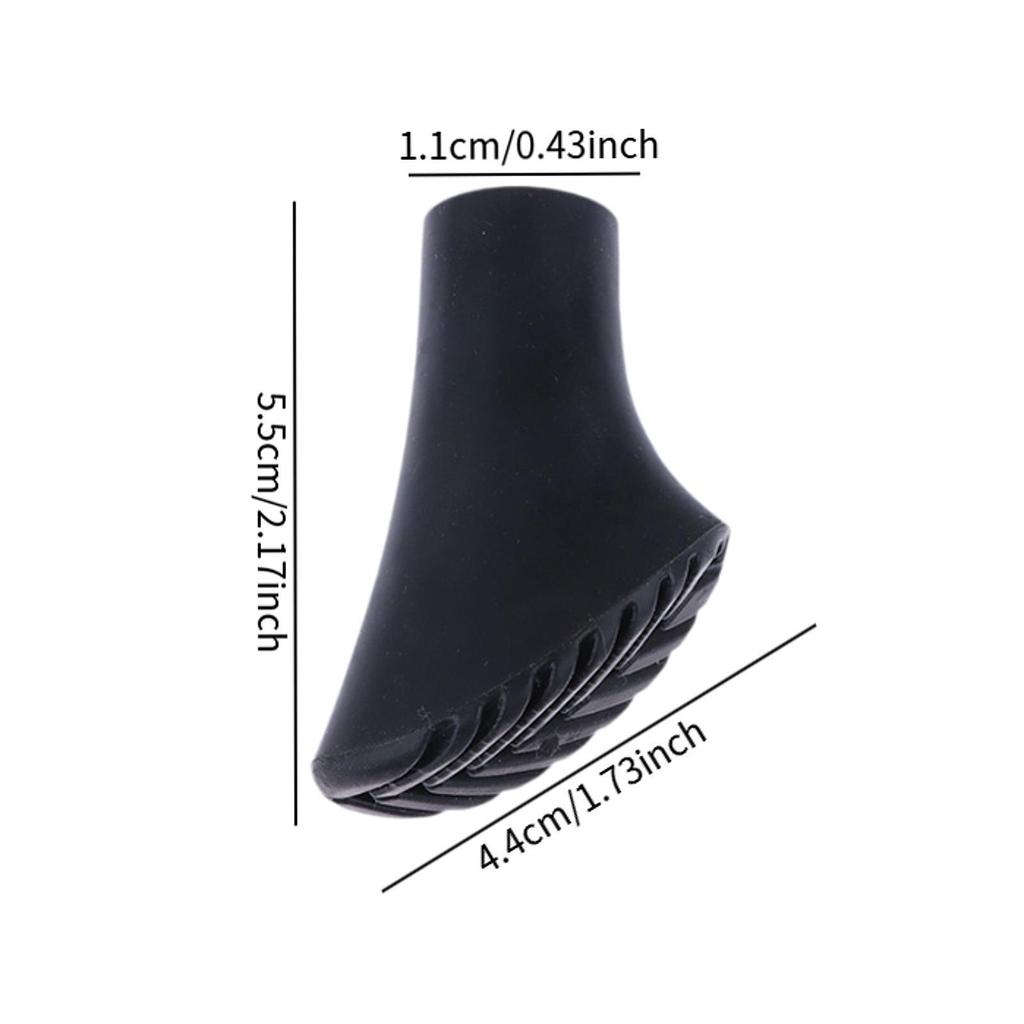 Trekking Pole Rubber Tips Lightweight Anti Slip Cane Caps Protection Pads for Hiking Safety Pole