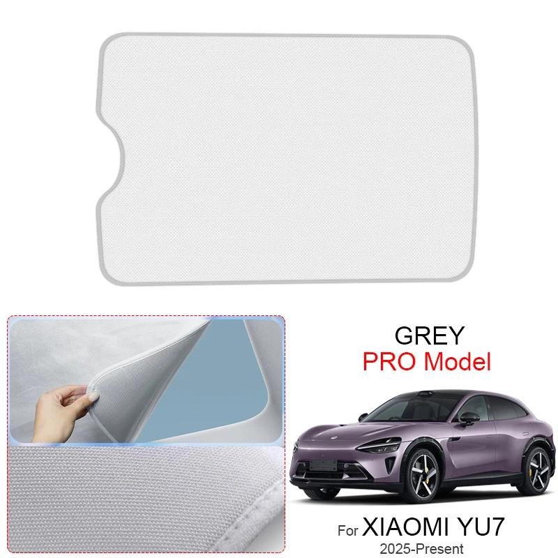 Car Suede Fabric Electrostatic Adsorption Sunroof Sunshade For XIAOMI YU7 2025-Present Auto Anti-UV Heat Insulation Skylight