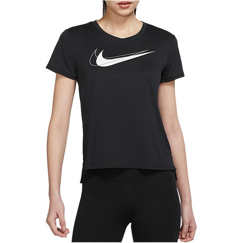 Nike T Shirts Women's Black Crew Neck Moderate DR7570-010