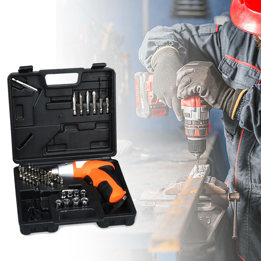 Electric Cordless Screwdriver 45-in-1 Drill Driver Screwdriver Set 3.6V Battery Power Rechargeable Screwdriver Tool