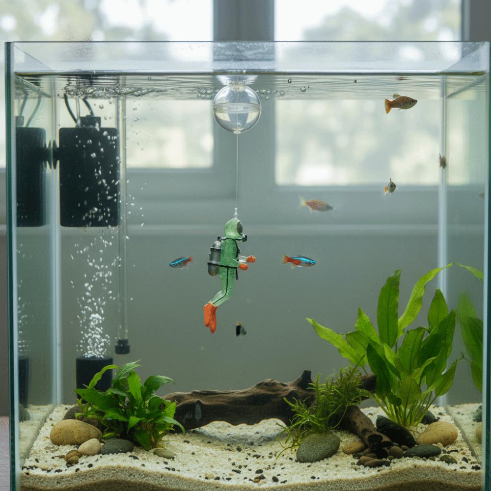 Resin Material Resin Floating Diver Simulation Diver Fishing Line Underwater Ornament Small Floating Ball