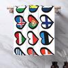 Concours Eurovision de la Chanson Drapeaux Cœurs ESC EBU Eurofan Serviette Visage Douce Séchage Rapide Piscine Bain Serviettes Coton Respirant