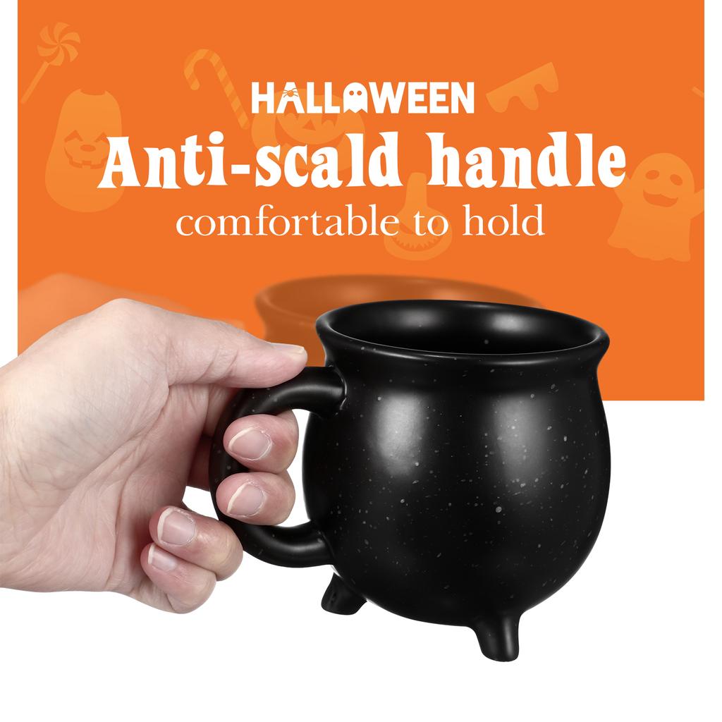 Tripod Boiler Cup Witch Cauldron Water Coffee Mug Halloween Cups Decorative Ceramic Latte Porcelain Dad