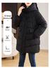 Women's Mid-Length Korean Style Thickened Winter Cotton Jacket - Loose Fit, Plus Size, Fashionable Coat