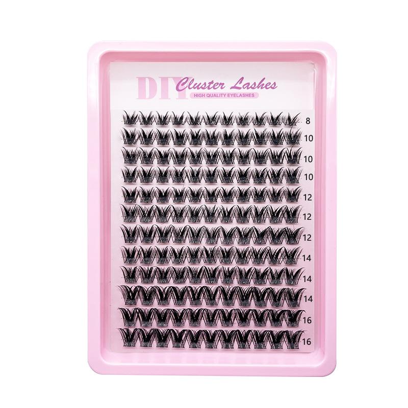 Flat False Eyelashes Stable Segmented Hairs 30P40P50P60P80P14 Rows Curled