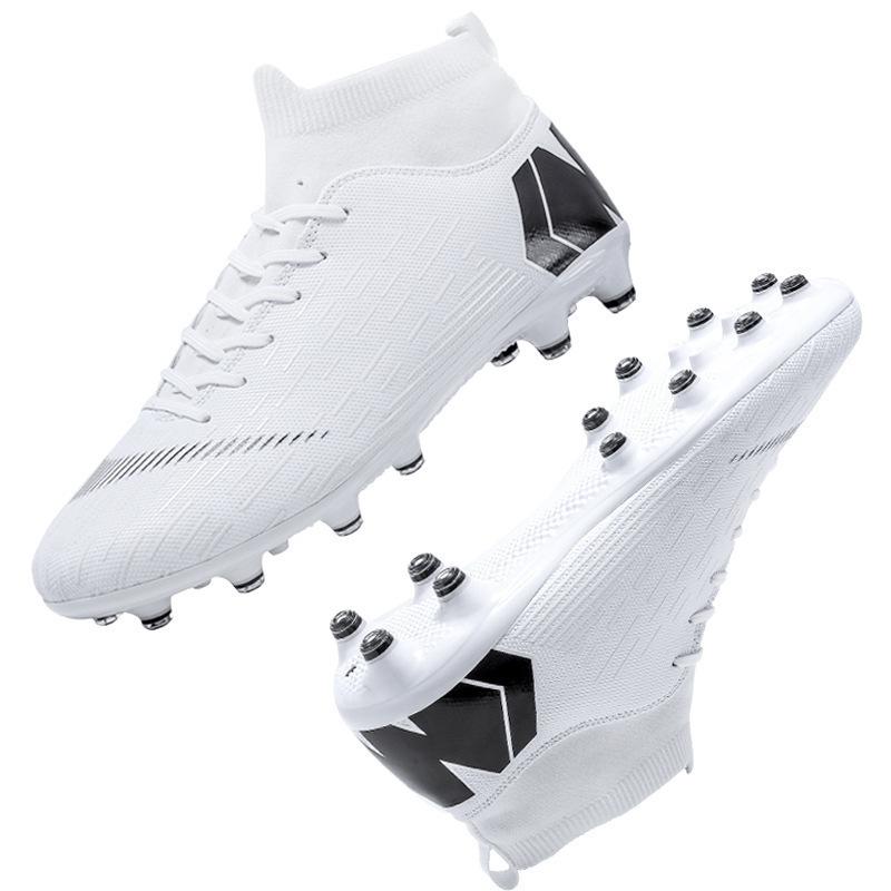 Training Nails Spikes 2025 Students Grass Broken Sneakers Competition Football Shoes Men's High Top New Teens