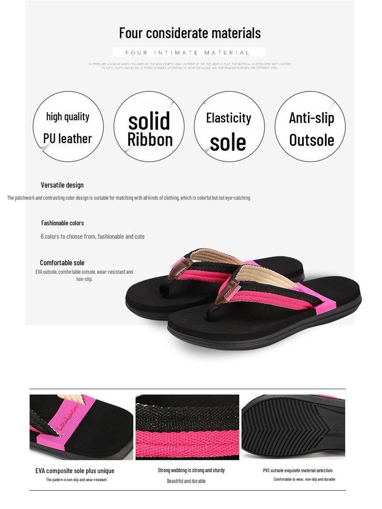 Women's Summer Flip Flops: Versatile Slippers for Home, Beach, and Outdoor Leisure | Unisex Design