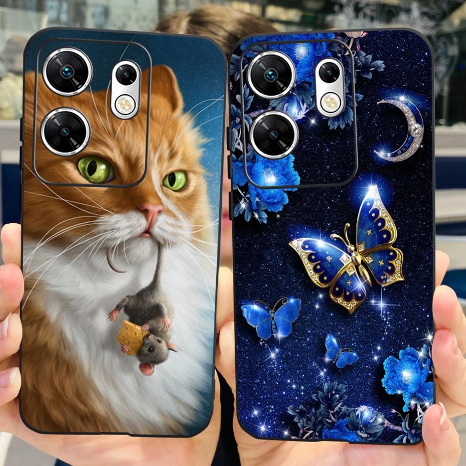 For Infinix Zero 30 4G Case X6731B Cute Cat Butterfly Cover Soft Silicone TPU Phone Case For Infinix Zero 30 5G Zero30 4G Fundas