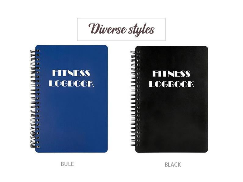 English Daily Fitness Plan & Exercise Check-in A5 Coil Notebook