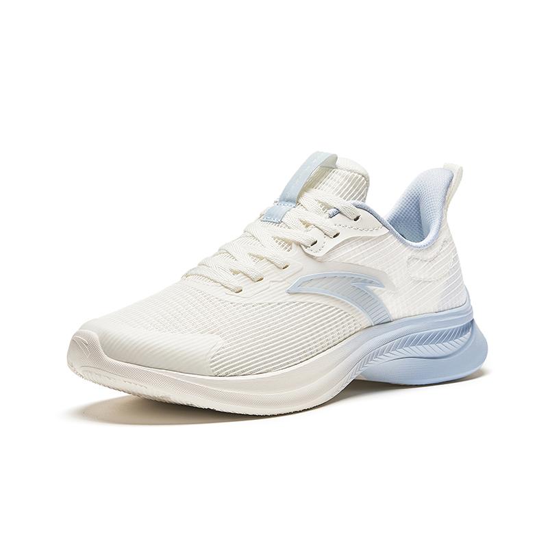 Anta Comfortable Versatile Shock Absorbing Wear Resistant Breathable Low Top Casual Shoes Women Sneaker White Blue 922335501-6