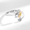 New Fashion Mother-Daughter Hugging Open Ring - Engraved Heart Jewelry for Mother's Day