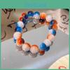 Chinese Style Modern Handmade Bracelet With Deep Sea Glass And Blue Tiger Stones Eye