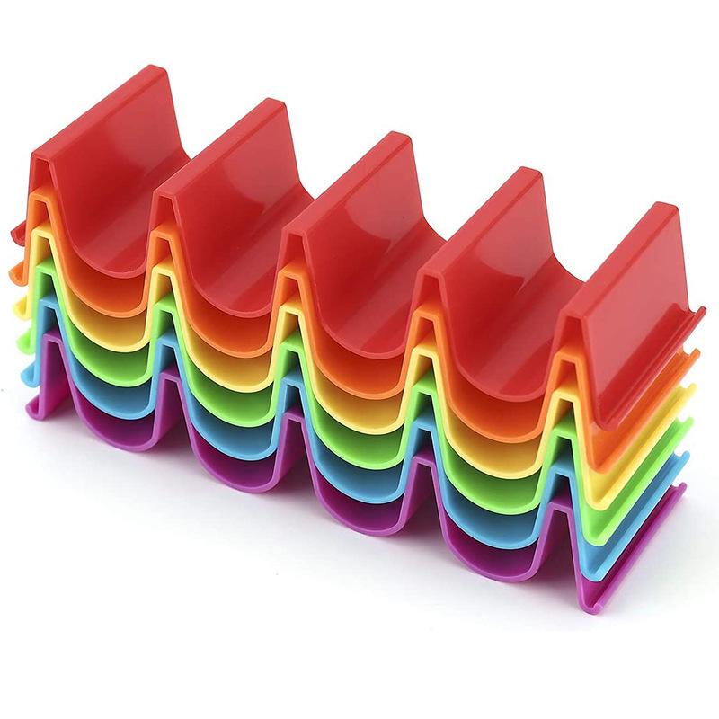 

Портативная волнистая пластиковая подставка для тортильи - Мексиканский поднос для барбекю и держатель для тако Wavy Crepe Rack (Bare Bag) красный