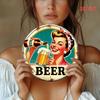 Vintage 8 Inch Beer Metal Tin Sign Retro Pub Decor Man Cave Home Bar Garage Kitchen Wall Art
