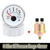 2" 52MM Oil Pressure Gauge 0~10bar/0~145psi Waterproof Oil Press Gauge+ Sensor with Red Backlight for Car Boat Marine 9-32V