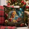 An Angel With A Christmas Tree Pillowsuitable For Sofa Car Bedroom Decorative Cushion Cover Pillow Cover