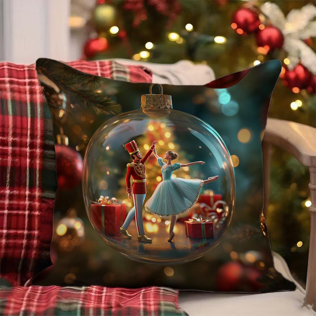 An Angel With A Christmas Tree Pillowsuitable For Sofa Car Bedroom Decorative Cushion Cover Pillow Cover