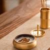 Brass Incense Lore Set /Lotus Seal Model Incense Spoon Broom Sandalwood Agilawood Powder Censer Study Tea Room Incense Tools