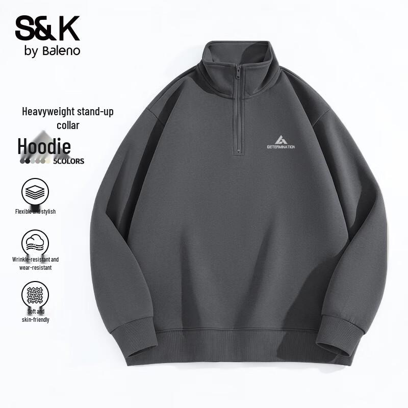 Baleno Men's S&K Series Half-Zip Stand-Collar Sweatshirt