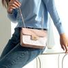 Spring and Summer Matte Sequin Lock Buckle Contrasting Color Chain Small Square Bag Single Shoulder Oblique Span Candy Color Women's Bag