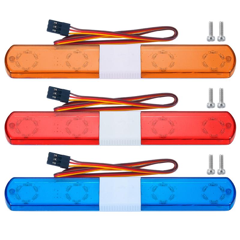 YEAHRUN 105/115/145mm Multi-function Flashing RC Car Police LED Light Alarming Light for 1/8 1/10 TRX4 SCX10 Tamiya Parts