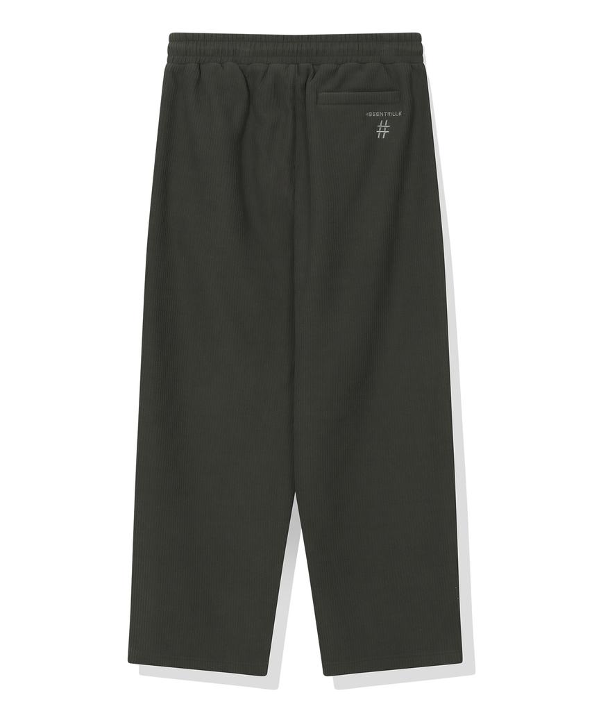 BEENTRILL Corduroy Fleece Sweatpants (Charcoal)