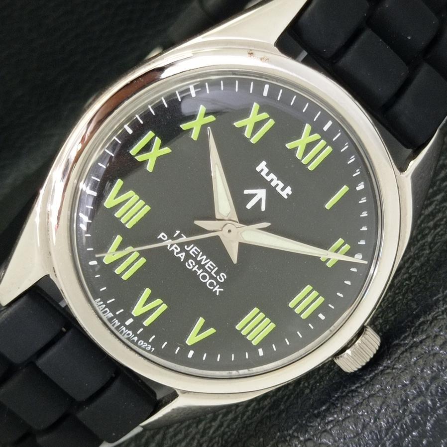 

HMT INDIAN HAND-WINDING BLACK DIAL WATCH a430838-2 R104-a430838