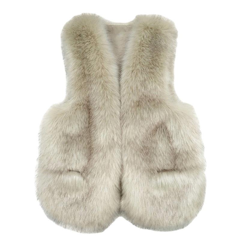 Autumn and Winter New Faux Fox Fur Grass Vest Women's Short Fashion Loose Mink Fur Coat Women's Sweetheart