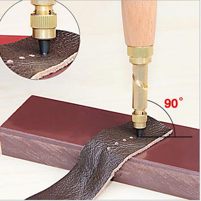 Jeu de 6 pièces Poinçons Automatiques pour Ceintures Poinçons Rotatifs Silencieux Intercambiables pour Cuir Outil d'Artisanat pour Montre Perforateur Trou Pointe de Foret à Vis Filière