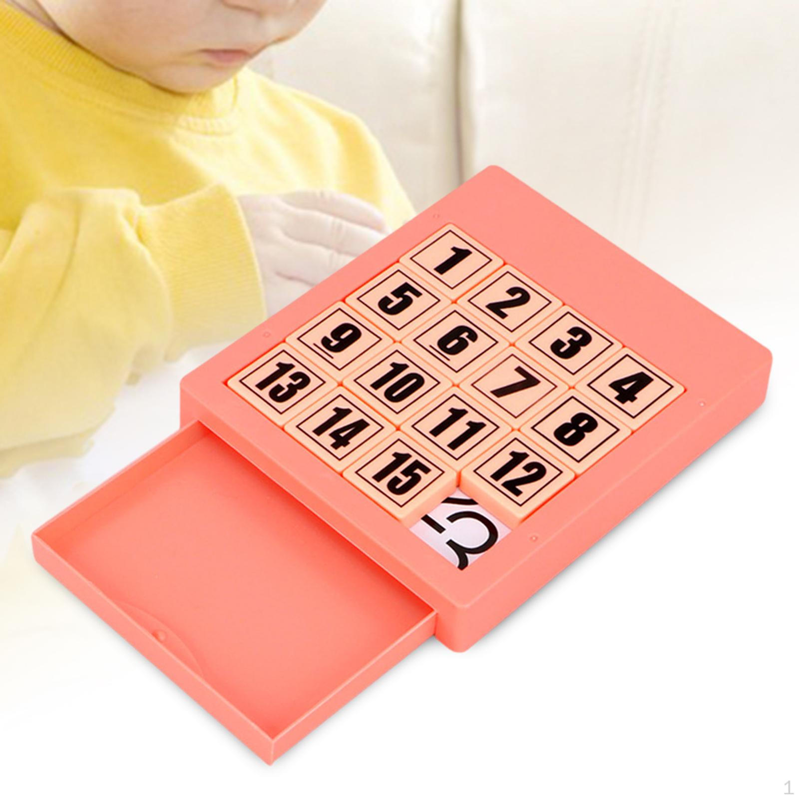 

Раздвижной блок, игра на логический интеллект, головоломка, головоломка, игрушка, слайд для познания чисел розовый