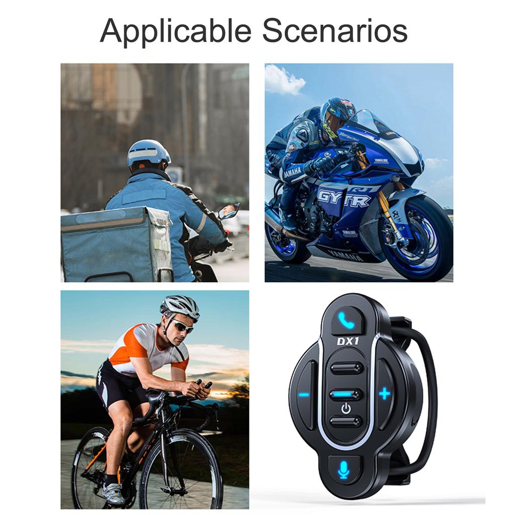 Motorcycle BT Controller Handlebar Remote Waterproof Call Music Controller Voice Assistant Media Button Remote for