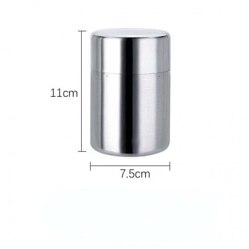 

Hot Sale Double Lid Tea Tin 400ml/550ml Stainless Steel Canister Moisture-proof Airtight Tea Can with Inner Lid Tea Caddy Tin